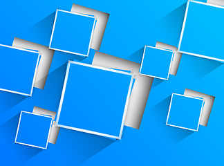 Image showing Blue background with blue squares