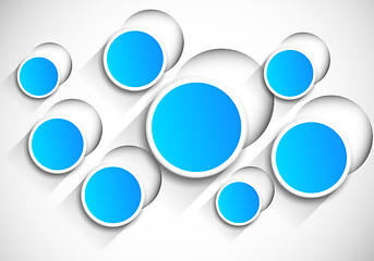 Image showing Abstract background with blue circles