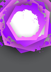 Image showing Background with grunge hexagons