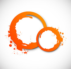 Image showing Grunge orange circles