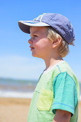 Image showing Closeup portrait of little boy