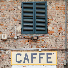 Image showing Coffee sign in Italy