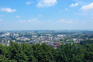 Image showing view to Lvov city from bird's-eye view