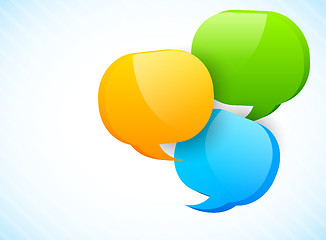 Image showing Three speech bubbles