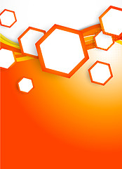 Image showing Orange hexagons
