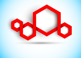 Image showing Abstract background with hexagons