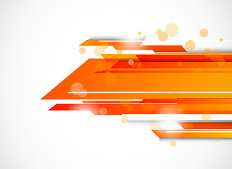 Image showing Abstract tech background in orange color