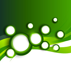 Image showing Green background with circles