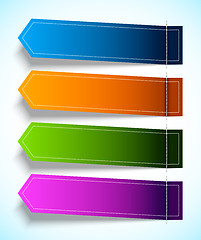 Image showing Set of colorful tag