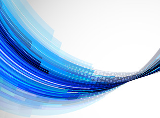 Image showing Abstract background with blue lines