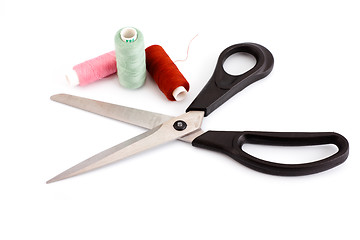 Image showing open scissors