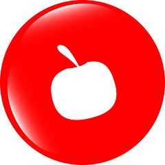 Image showing Apple icon on round button collection original button