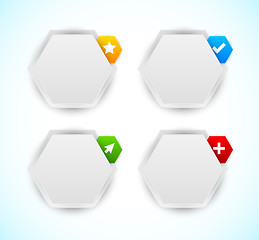 Image showing Design elements. Hexagons