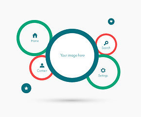Image showing Site template. Flat design