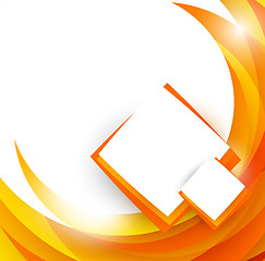 Image showing Abstract orange brochure