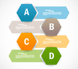 Image showing Set of banners with hexagons. Infographic design