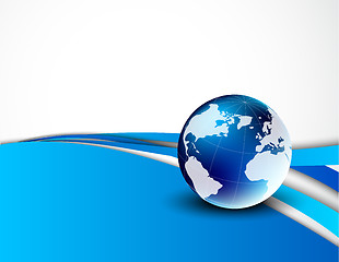 Image showing Abstract background with globe