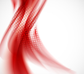 Image showing Wavy red background