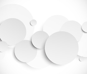 Image showing Abstract background with paper circles