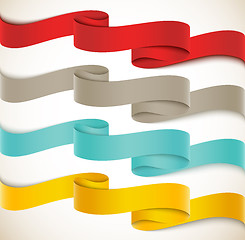 Image showing Set of ribbons