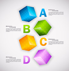 Image showing Cubes design. Infographic