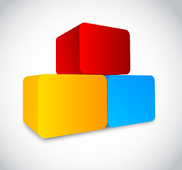 Image showing Colorful cubes