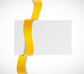 Image showing Banner with orange ribbon