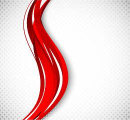 Image showing Abstract background with red lines