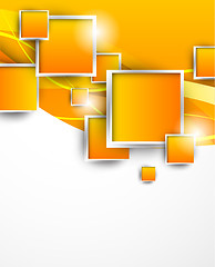 Image showing Background with orange squares