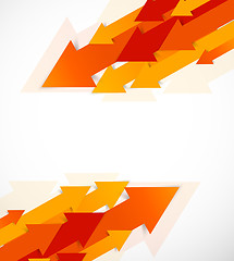 Image showing Abstract background with orange arrows