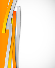 Image showing Abstract background with orange lines