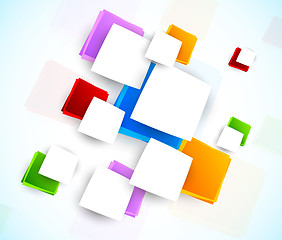 Image showing Colorful design with squares