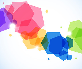 Image showing Abstract background with hexagons