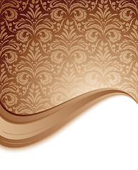 Image showing Brown floral background