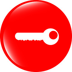 Image showing key icon on glossy icon button