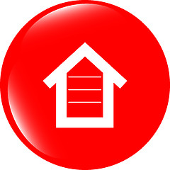 Image showing house button, button signs, web icon