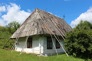 Image showing old rural house in Carpathian region