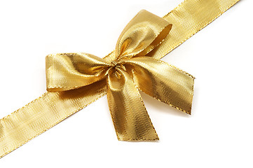 Image showing Golden ribbon and bow