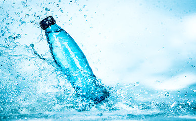 Image showing Bottle of water splash