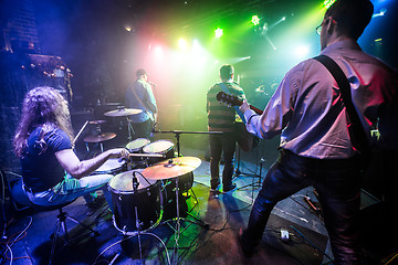 Image showing Band performs on stage