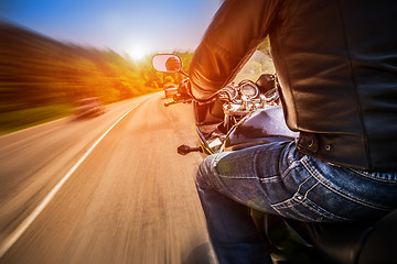 Image showing Biker First-person view