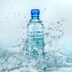 Image showing Bottle of water splash