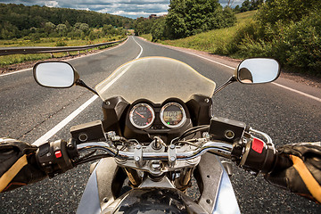 Image showing Biker First-person view