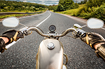 Image showing Biker First-person view