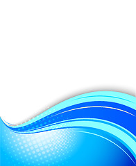 Image showing Blue wavy background
