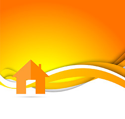 Image showing real estate orange brochure