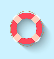 Image showing Life buoy in flat style