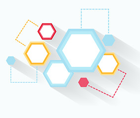 Image showing Abstract background with hexagons