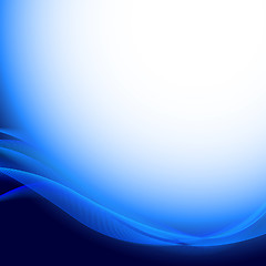 Image showing Abstract wavy blue background