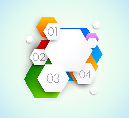 Image showing Abstract background with hexagons